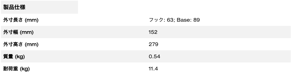 PACKOUT™ ユーティリティフック 湾曲タイプ