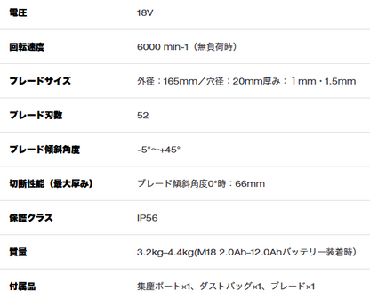 M18 FUEL™ 165mm 丸ノコ