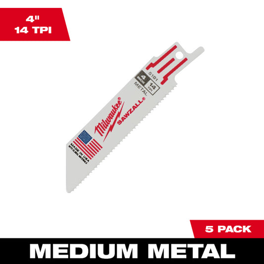 THIN KERF金工用レシプロソーブレード 14TPI 101mm（5本パック）