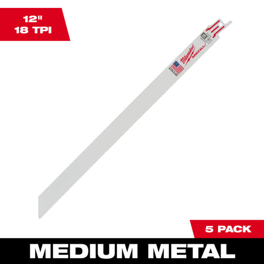 THIN KERF金工用レシプロソーブレード 18TPI 305mm（5本パック）