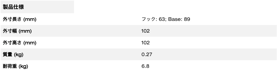 PACKOUT™ ユーティリティフック ストレート Sサイズ