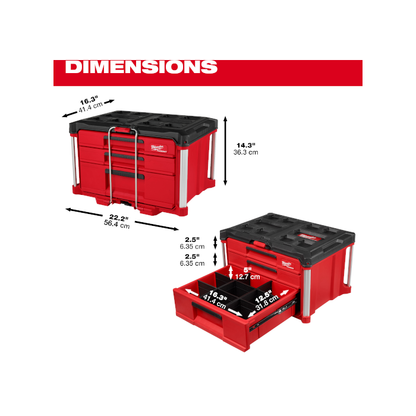 PACKOUT™ マルチサイズ引き出し収納 3段