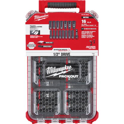 SHOCKWAVE IMPACT DUTY ディープインパクトソケット 1/2インチ（12.7mm）角 16PCS PACKOUTセット