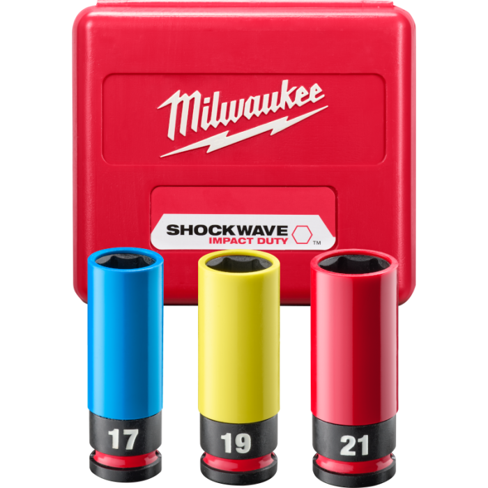 SHOCKWAVE IMPACT DUTY ホイールナット用インパクトソケットセット 1/2インチ（12.7mm）角 (17,19,21mm)