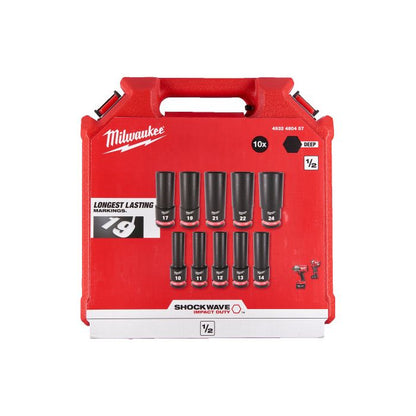 SHOCKWAVE IMPACT DUTY ディープインパクトソケット 1/2インチ（12.7mm）角 10PCS セット