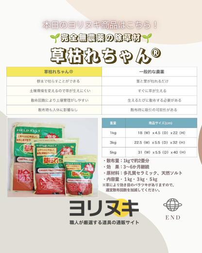 フィールドソルト草枯れちゃん5kg×4袋入り （多孔質セラミック・天然ソルト）