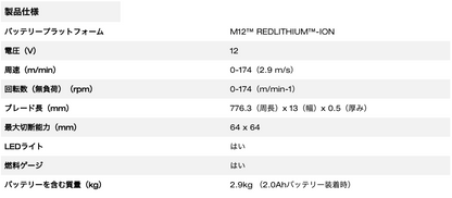 M12 FUEL™ 64mm コンパクトバンドソー