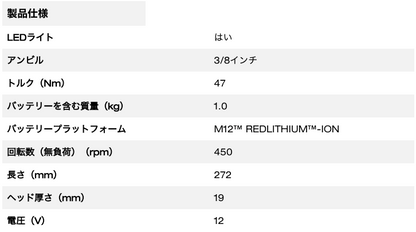 M12 FUEL™ 3/8インチハイスピードラチェットレンチ