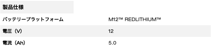 M12™ 5.0AH パワーブーストバッテリー