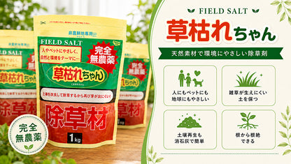 フィールドソルト草枯れちゃん1kg （多孔質セラミック・天然ソルト）